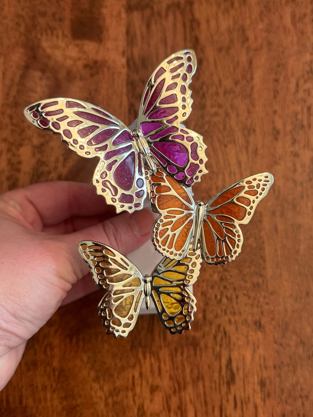 Bath & Body Works Butterfly Trio Wallflowers Fragrance Plug- Gold & Multicolor